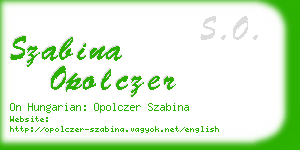 szabina opolczer business card